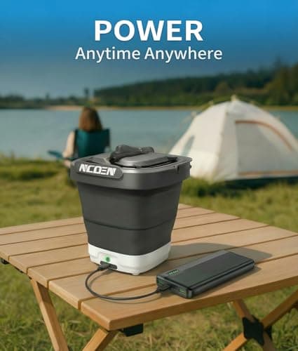 Portable Electric Pressure Washer w/3.2Gal Tank, 4-in-1 Nozzles, Max 290 PSI Foldable Cordless Pressure Washer for No Water Hose Apartment, Camping, Bike Cleaning, Garden Care and Pet Cleaning 8