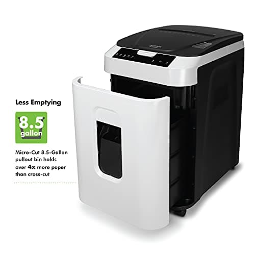 Aurora Commercial Grade 200-Sheet Auto Feed High Security Micro-Cut Paper Shredder/ 60 Minutes/Security Level P-5 5