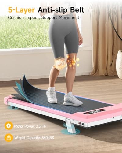 Walking Pad with Incline,Treadmill Pad 2.5 HP Quiet Under Desk Treadmills 8% Incline,330 lb Capacity Portable Walking Pad for Home and Office Walking Low Noise 8