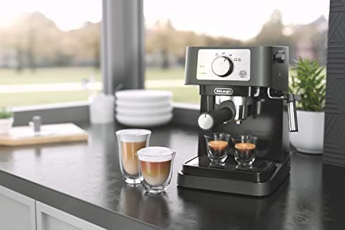 De'Longhi Stilosa Manual Espresso Machine, Compact Coffee Maker, 15 Bar Pump Pressure, Manual Milk Frother Steam Wand for Authentic Single & Double Espresso, Lattes & Cappuccinos, Tamper Included 6