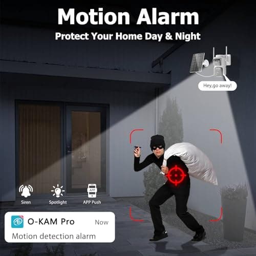 Kurain 4K Dual Lens Solar Security Cameras Outdoor, 5G/2.4G WiFi Wireless Home Security Camera with Color Night Vision, PIR Motion Detection, Spotlight Siren, 2-Way Audio, 360° Pan/Tilt, Waterproof 6