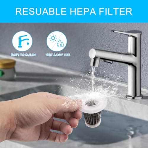 Handheld Vacuum Cordless, 21000Pa Wireless Handheld Car Vacuum Cleaner Strong Suction, 4 in 1 Mini Vacuum Portable Cordless, 100W High Power Brushless Motor & Air Duster for Car, Home, Gifts (Blue) 5