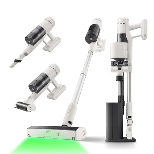 roborock H60 Hub Cordless Stick Vacuum Cleaner with Auto-Empty Dock, 115AW Suction for Carpets and Hard Floors, Vacuum Cleaners with 60-Min Runtime, Anti-Tangle Brush, 140° Green LED Dust Detection