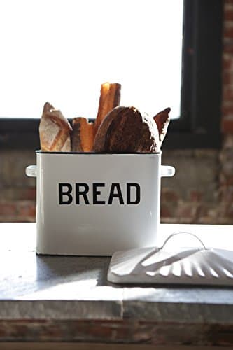 Creative Co-Op Distressed White Bread Box with Lid 5