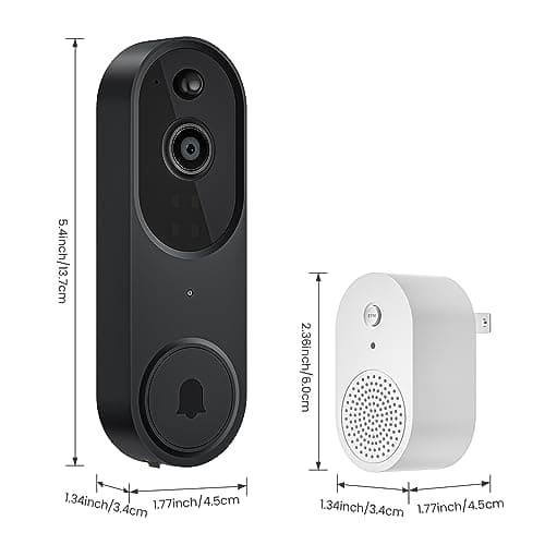 BITEPASS 1080p Video Doorbell Camera Wireless with Chime, AI Human Detection, 2-Way Audio, FHD Live View, Wire-Free, Night Vision, Cloud Storage, Battery Powered, Indoor Outdoor Surveillance (Black) 8