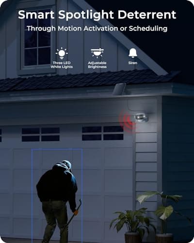 REOLINK 4K Solar Security Cameras Wireless Outdoor, 180° Blindspot-Free View, Spotlight Color Night Vision, 5G/2.4GHz Wi-Fi 6, Smart AI Detection, No Monthly Fee, Local Storage, Argus 4+6W Solar Panel 6