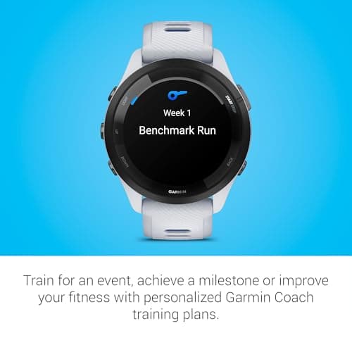 Garmin Forerunner 265 Running Smartwatch, Colorful AMOLED Display, Training Metrics and Recovery Insights, Whitestone and Tidal Blue 6