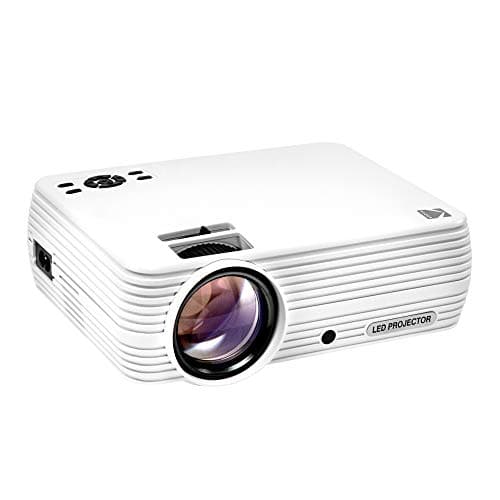 KODAK FLIK X4 Home Projector | 4.0 LCD Compact Home Theater System Projects Up to 150” with 1080p Compatibility & Bright Lumen LED Lamp | VGA/AV/HDMI/USB/TF Inputs | Remote, Tripod & Carry Case