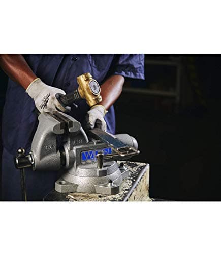 Wilton Tradesman Bench Vise, 6-1/2" Jaw (Width-6", Max Opening-4") Throat (Model 1765), Gray 10
