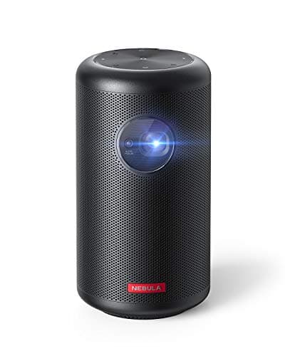 NEBULA by Anker Capsule Max, Mini Projector with WiFi and Bluetooth, Small Projector, 200 ANSI Lumen, Projector Portable, Native 720p HD, 8W Speaker, 100 Inch Picture, 4Hr Video Playtime, Home Theater