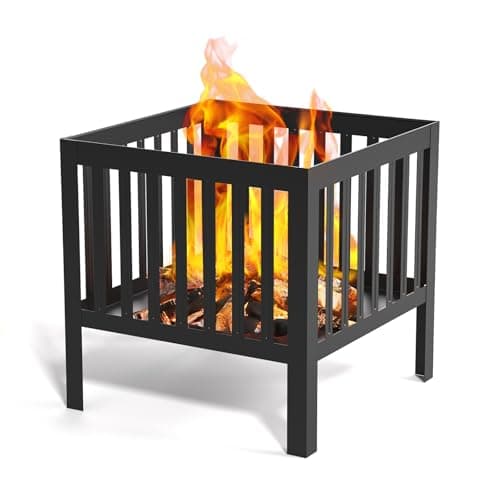 15.7 inch Small Fire Pit for Outside, Outdoor Wood Burning Fire Pit, Small Bonfire Pit,Firepit Bowl for Patio Camping Backyard Deck Picnic Porch