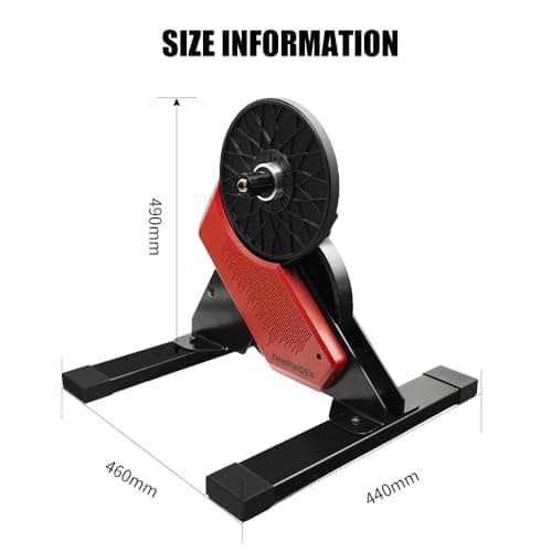 ThinkRider X2 Smart Bike Trainer Cycle Trainer Bicycle Direct Drive Trainer, Quiet Portable Design for Indoor Driving, Simulates 18% Slope, ANT + & BLE Compatible, Reddish black 9
