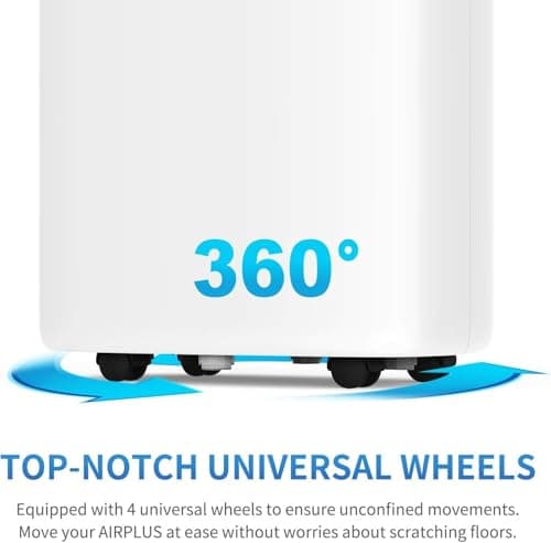 AIRPLUS 1,500 Sq. Ft Dehumidifier for Basement, 30 Pints Powerful Dehumidifier for Home, Large Rooms, Bedrooms, Sufficient Capacity Water Tank with Drain Hose (AP1907) 7