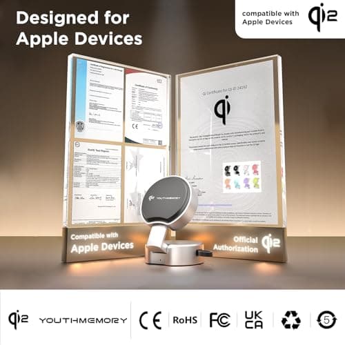 Qi2 Magnetic Wireless Charger Stand Station, Portable Travel Charging Station, 15W Fast Foldable Magnetic Wireless Charger Stand for iPhone 17/17pro16/16 Pro/15/14/13-12 Series, Apple Watch, AirPods 7