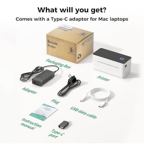 SVANTTO Bluetooth Thermal Shipping Label Printer 4x6, Compatible with Windows/Mac/Android/iOS, High-Speed 4x6 Label Printer for USPS, UPS, Ebay, Etsy, Shopify, Poshmark, Inkless Printing 7