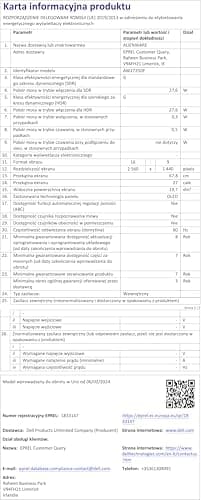 Alienware AW2725DF 27" QHD (2560x1440) Gaming PC Monitor, 360Hz, QD OLED, 0.03ms, AMD FreeSync Premium Pro, 99.3% DCI-P3, HDR400, USB-C, 2X DisplayPort, HDMI, 4X USB, 3 Year Warranty 21