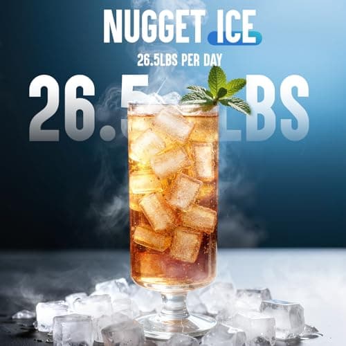 INOVIVA Nugget Ice Maker Countertop – 6 Mins Fast Ice Production, FLASHCHILL™, 26.5 LBS/Day, Self-Cleaning, Compact Portable Design, Ideal for Home, Office & Parties 5