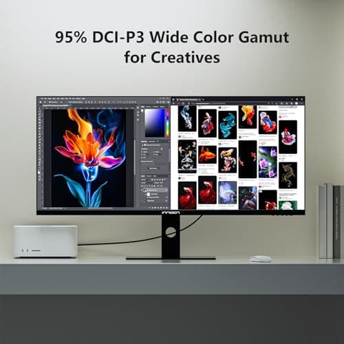 INNOCN 40 Inch Ultrawide Monitor 3440 x 1440p 144Hz PC Desktop Gaming Display, USB Type C 90W, HDMI, DisplayPort, HDR400, Built-in Speaker, Tilt/Height Adjustable - Black 3