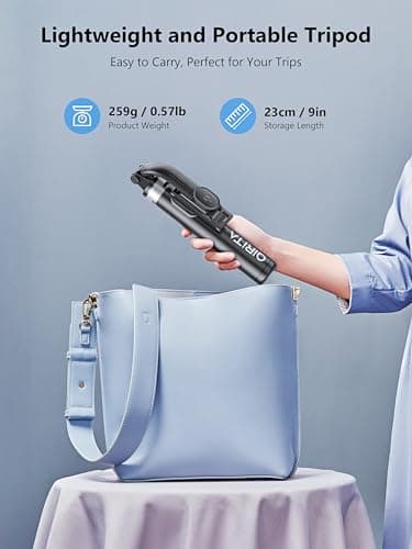 Selfie Stick & Phone Tripod, All in 1 Selfie Stick with Remote, Phone Travel Tripod Stand for Video Recording, Live Streaming, Photograph, Group Photo, Vlog Compatible with All Cellphones 7