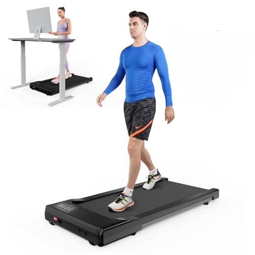 Walking Pad Treadmills for Home Office, Under Desk Walk Mat with APP and Remote Control, 3 in 1 Portable Exercise Equipment, Compact Jogging Running Machine for Small Space, 250 Lbs Capacity