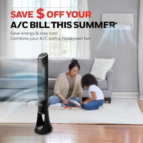 Honeywell QuietSet Whole Room Tower Fan-Black, Oscillating Tower Fan with Remote, HYF290B 5