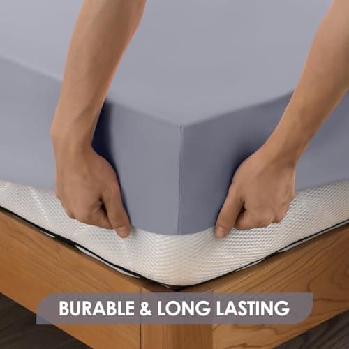 Claphin 2 Pack Full Fitted Bed Sheets Softest Quality Microfiber, 15" Deep Pocket Sheets with Wrinkle and Fade Resistant, Durable and Long Lasting Full Sheet Only, Grey 7