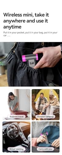 Turbine Engine Fan, Portable Rechargeable Wireless Blow Dryer, USB Rechargeable Hair Dryer, 4 Levels Wind Speed Adjustment, Wireless Hair Dryer for Home/Travel Hair Care Dryer 8