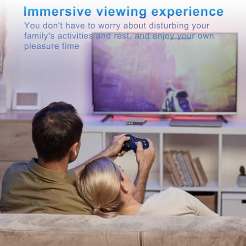 TV Headphones Wireless for Seniors - Hearing Aid Wireless Earbuds for TV Listening Watching,Plug and Play No Delay,Headphones Compatible with All TVs 6