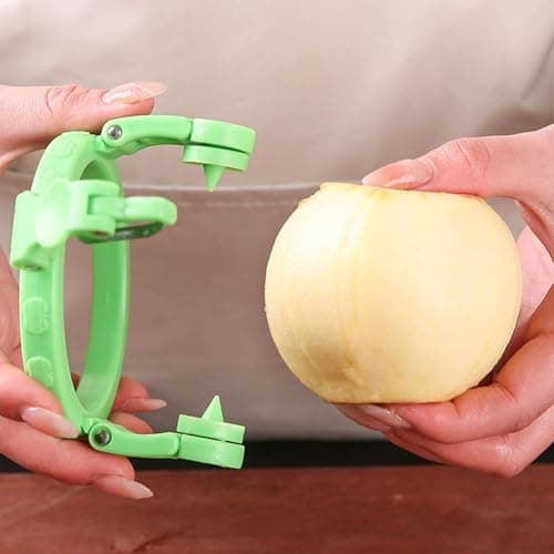 Handheld Peeler for Apples Pear,Peeling Machine for Fruits Tool,New Upgraded Fruit Peeler Not Hurt Your Hands,Foldable Manual Rotating Apples Pear Peeler for Kiwis,Peaches,Onions,Vegetables 7