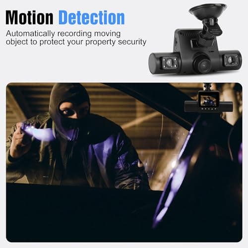 4 Channel Dash Cam Front and Rear Inside | 1080P Car DVR Video Recorder with 4 Camera | Included 32GB Card | 170° Wide Angle | IR Night Vision | 24/7 Parking Monitor with G-Sensor | Loop Recording 5