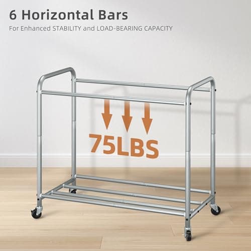 STORAGE MANIAC 3 Section Laundry Sorter, 35.6 Gal (135 L) Laundry Hamper Cart with Heavy Duty Rolling Lockable Wheels and Removable Bags, Clothes Organizer Basket Clothes Separator Hamper, Gray 2