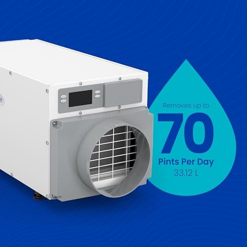 AprilAire E070 Crawl Space Dehumidifier for Basement & Crawlspace – 70-Pint High-Capacity Commercial Dehumidifier for Homes Up to 2,200 Sq. Ft. with Pump, Drain Hose, & Hanging Kit for DIY Install 7