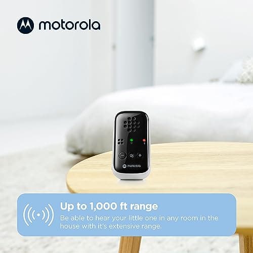 Motorola Nursery Baby Monitor, 1000ft Range PIP10 Audio Only, No WiFi Needed, Cry Detection, Alert Light, Portable Parent Unit for Easy Monitoring 5