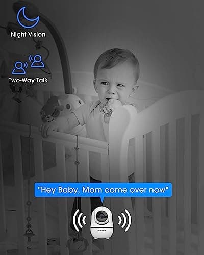 Baby Monitor with Camera and Audio - 5¡± Display Video Baby Monitor with 29 Hour Battery Life, Remote Pan & Tilt, 2X Zoom,Auto Night Vision, 2 Way Talk, Temperature Sensor,Lullabies,960 Feet Range 7