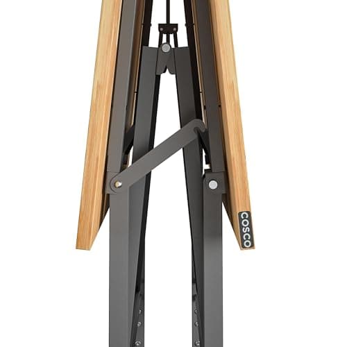 COSCO SmartFold Butcher Block Portable Workbench/Folding Utility Table (Gray Steel Frame) 13