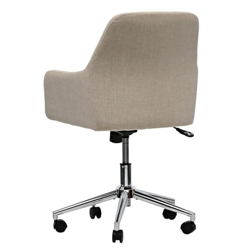 Workspace by Alera Mid-Century Task Chair, Supports Up to 275 lb, 18.9" to 22.24" Seat Height, Cream Seat, Cream Back 15