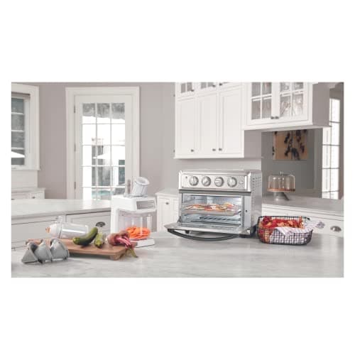 Air Fryer + Convection Toaster Oven by Cuisinart, 7-1 Oven with Bake, Grill, Broil & Warm Options, Stainless Steel, TOA-60 7