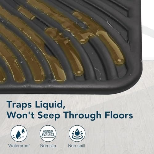 UPSKY Cat Litter Mat, Large Kitty Litter Trapping Mat Soft on Kitty Paws, Litter Box Mat Keep Floor Clean, 31" x 24" Waterproof and Washable Trapping Mats Catcher Pad for Scatter Control 6