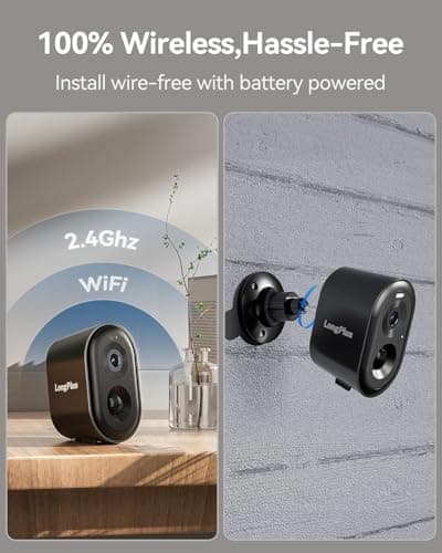 LongPlus Vicohome Security Cameras Wireless: Wireless Camera for Home Security, 2K Battery Powered WiFi Cameras Outdoor with AI Motion Detection, 2-Way Talk, Cloud/SD Storage, 2Pack 7