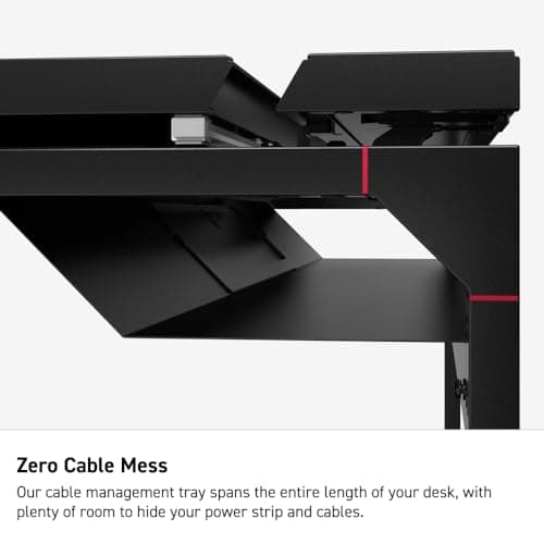 Secretlab Magnus Metal Desk | Ergonomic Gaming Desk with Magnetic Ecosystem | in-Built Cable Management Tray | Ultra-Durable| Black Magnetic Leatherette Desk Mat | 5-Year Warranty 7