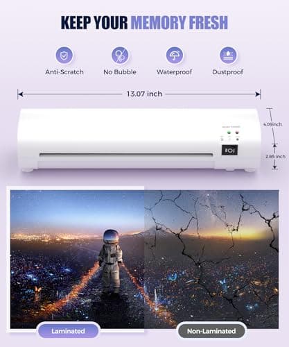 9 Inch Laminator Machine,Laminator w/Trimmer & Corner Rounder for Home, Office, School, Business 7