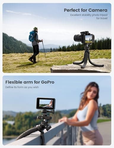 Lamicall Tripod for iPhone - [Ultra-Stable] Aluminium Phone Tripod with Wireless Remote, Flexible iPhone Tripod Stand Cold Shoe for Video Recording Selfie for iPhone Samsung GoPro DSLR Digital Camera 5