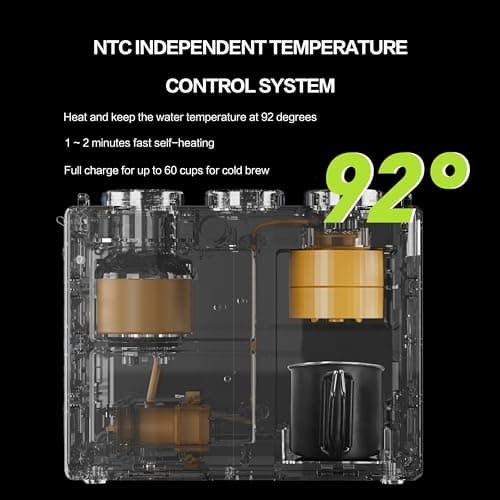 CANDY Portable Espresso Machine with Strap, 3 in 1 Coffee Maker, One-Touch Operation, Rechargeable Cold Brew Up to 60 Cups, for Ground, Ideal for Camping, RV & Outdoor, Home, Heating in Plug-in Mode 6