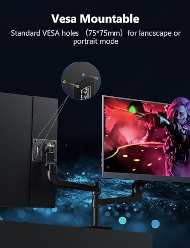 2.5K Portable Gaming Monitor, 18" 144Hz IPS Portable Laptop Monitor, Second Screen Dual USB C HDMI Computer Gaming Display with Speakers & Smart Cover, Travel Monitor for PC Phone PS4/5 Xbox Switch 6