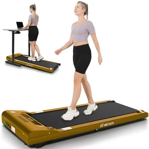 ANCHEER Walking Pad Treadmill with Incline, 2 in 1 Under Desk Treadmill 300 lbs Capacity, 2.5HP Portable Treadmills for Home Office Small, Smart APP Control Jogging Running Machine with Remote Control