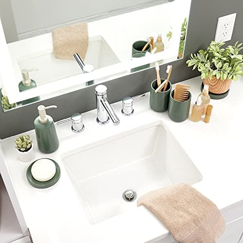 iDesign Ceramic Earth Collection Ceramic Bar Soap Dish, Moss 5