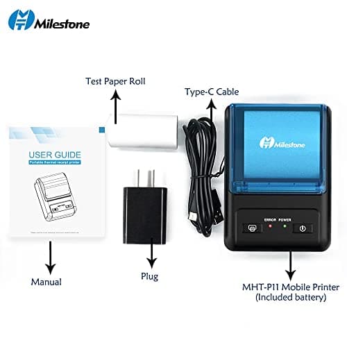 BestXinYin Bluetooth Receipt Printer Thermal 58mm Portable Mobile Ticket POS Printer for Small Business Compatible with Android &Windows, No Square 7
