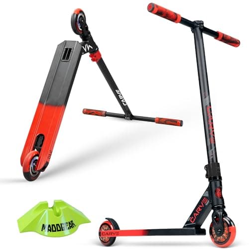 Madd Gear Carve Elite Complete Trick - Aircraft Grade Aluminum Stunt Scooter for Kids 8 Years and Up - Best Pro Scooter for Beginner/Intermediate Boys and Girls (Black)