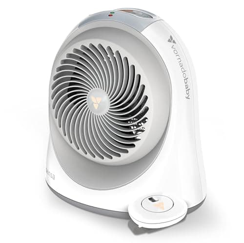 Vornadobaby Sensa Nursery Space Heater, 1200W with Adjustable Thermostat, Electric Heater for Baby with Locking Controls, Tipover Protection, Safety Shutoff, Crib Temperature Sensor