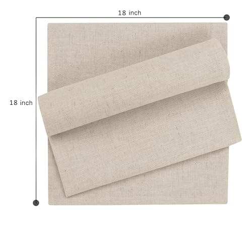 Ruvanti Linen Napkins Set of 12, 18x18 Cloth Napkins, Cotton Linen Blend Napkins Cloth Washable, Soft, Reusable Dinner Napkins for Wedding, Parties, Christmas, Thanksgiving, Everyday Use - Natural 7